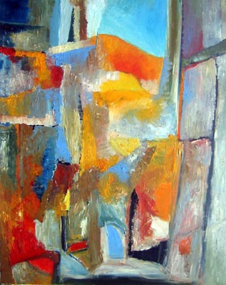 2006 "Paysage" huile sur toile  100x80 cm