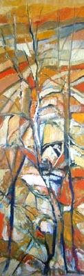 2008 "Vgtal" huile sur toile 60 x 1,80 ( vendu )