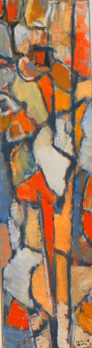 2008 "sans titre" huile sur toile 30x90 cm vendu