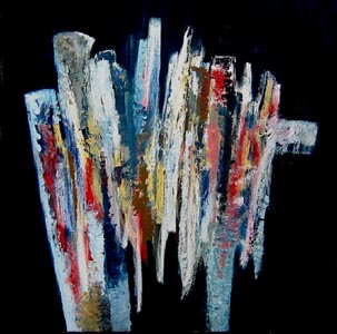 2002 "Bois Flott" huile sur toile 100x100 cm