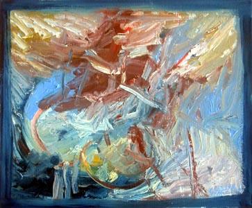 2004 "Voyage" huile sur toile 38x46 cm