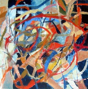 2009 "Ritournelle"  huile sur toile 50x50 cm