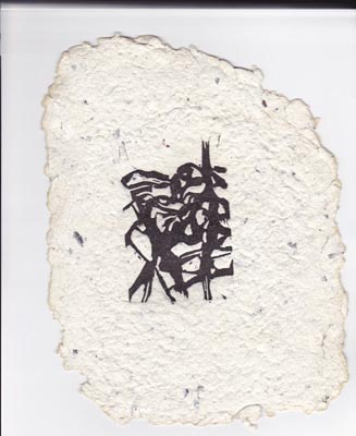 2009 papier fait main 10x7 cm