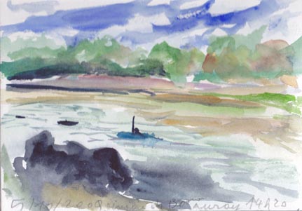 5 10 2009 Auray aquarelle 10h 20 10 x 15