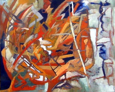 2005 "Scribe" Huile sur toile 80x100 cm