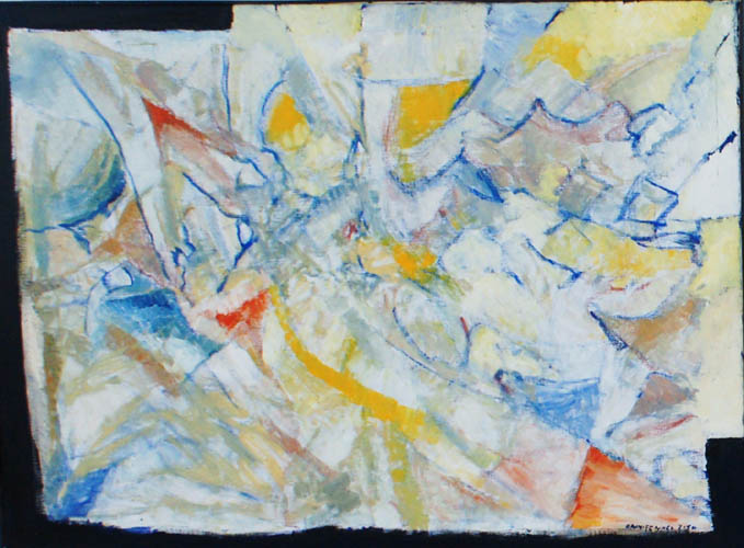 2010 "Paysage Bleu" huile sur toile 70x100 cm