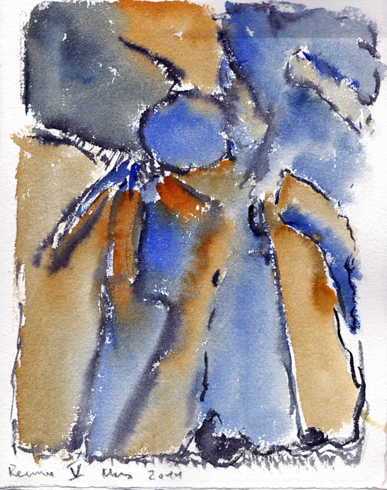 Mars 2011 "Renne 05" aquarelle 25 x 20 cm