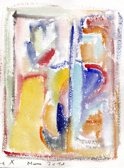 Mars 2011 "Renne 010" aquarelle 25 x 20 cm