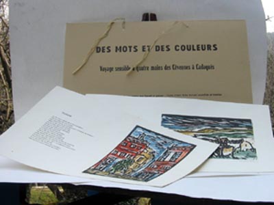 Textes Alain Bellet linogravures Marc Granier porte Folio format italien (puis)