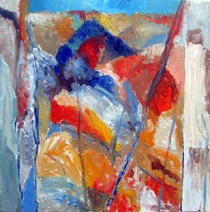 2006 "Paysage" huile sur toile 50x50 cm (vendu)