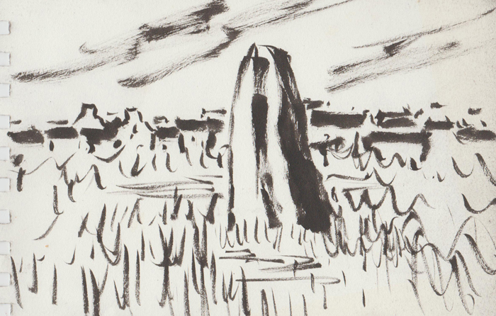 Menhir de lehan encre 14 x 21 le 15 janvier 2023