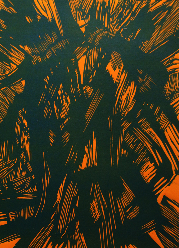 "Lumire" gravure sur bois 39 x 30 2015